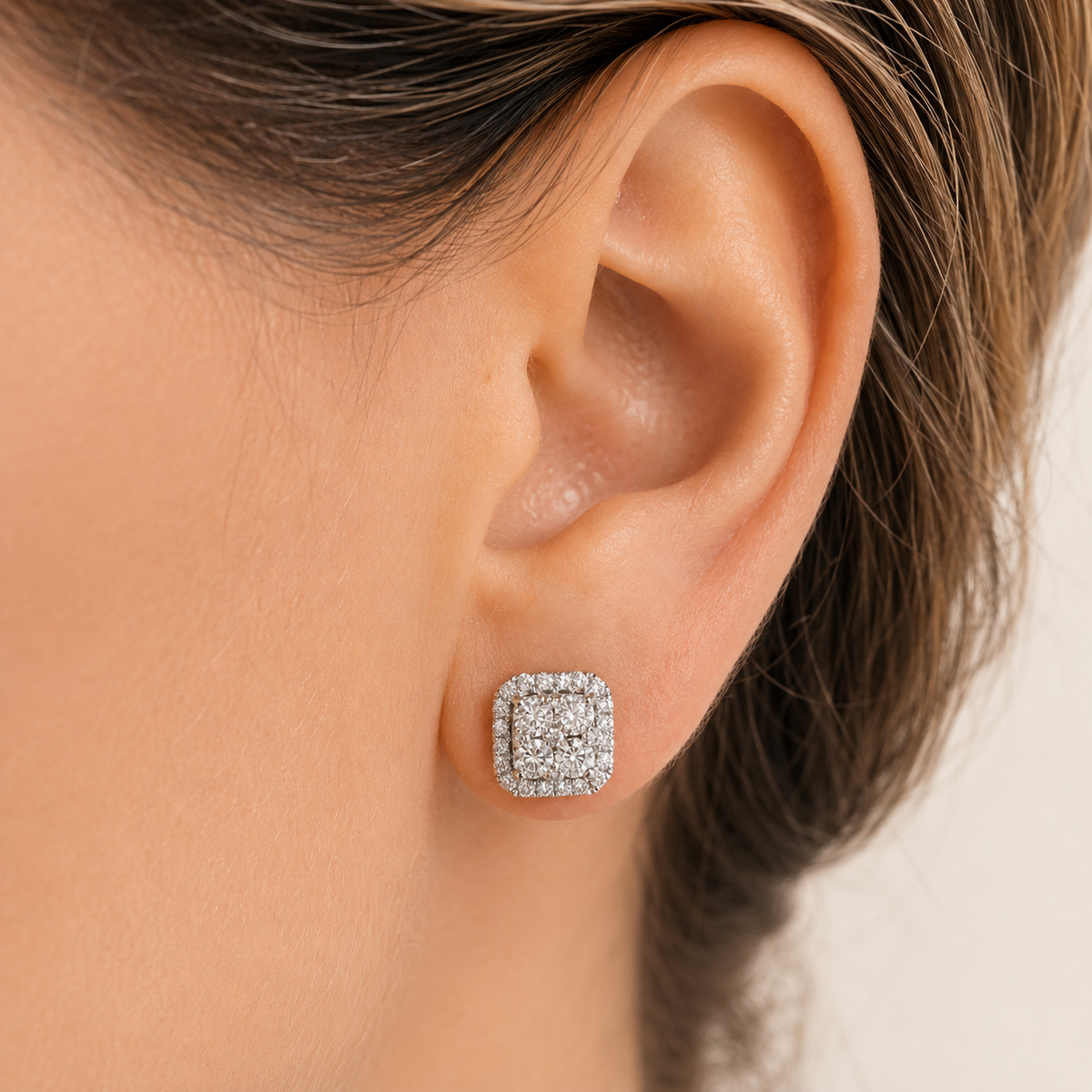 SQUARE CLUSTER STUDS
