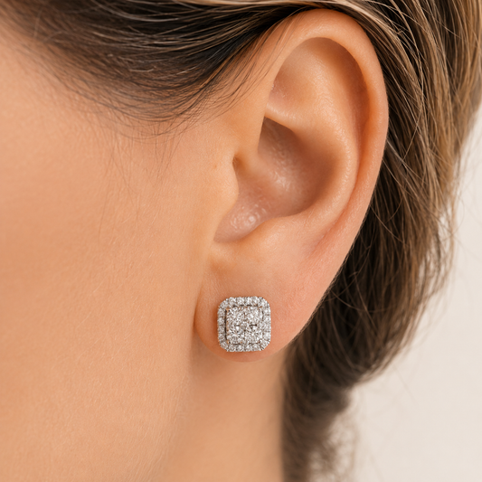 SQUARE CLUSTER STUDS