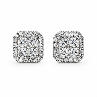 SQUARE CLUSTER STUDS