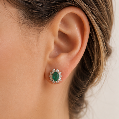 ROYAL EMERALD STUDS