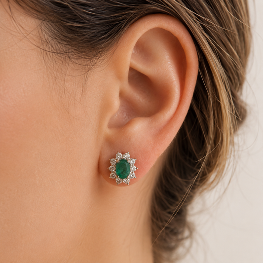 ROYAL EMERALD STUDS