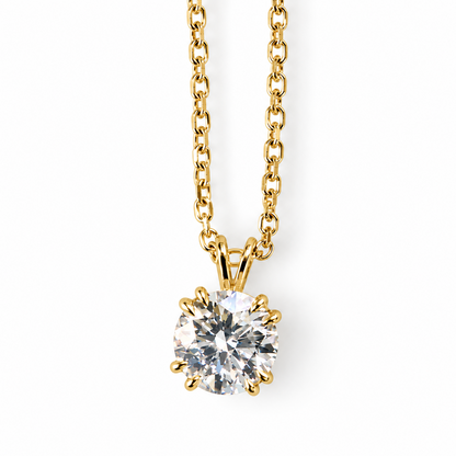 ROUND SOLITAIRE CHAIN NECKLACE