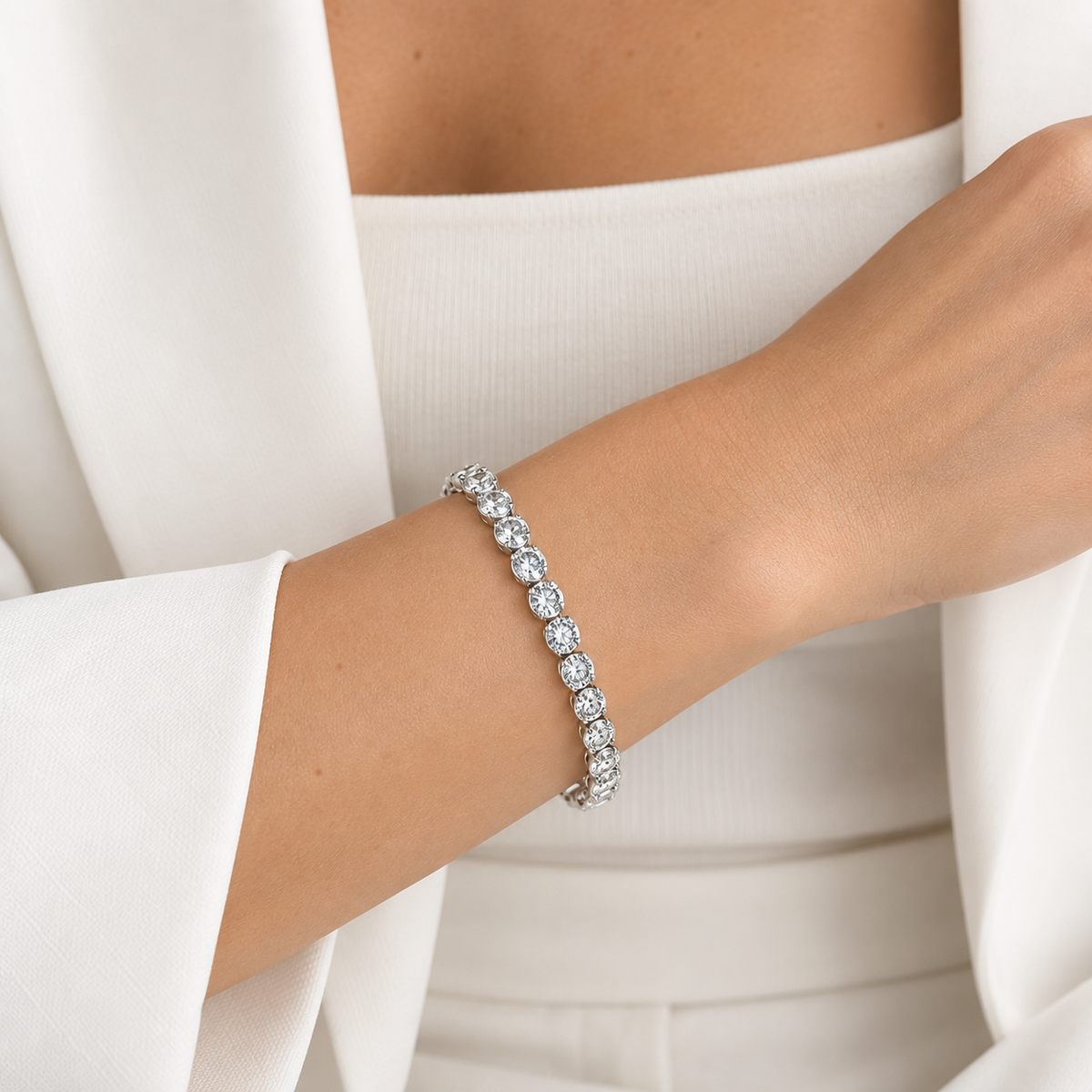 5.00 CT- CROWN TENNIS BRACELET