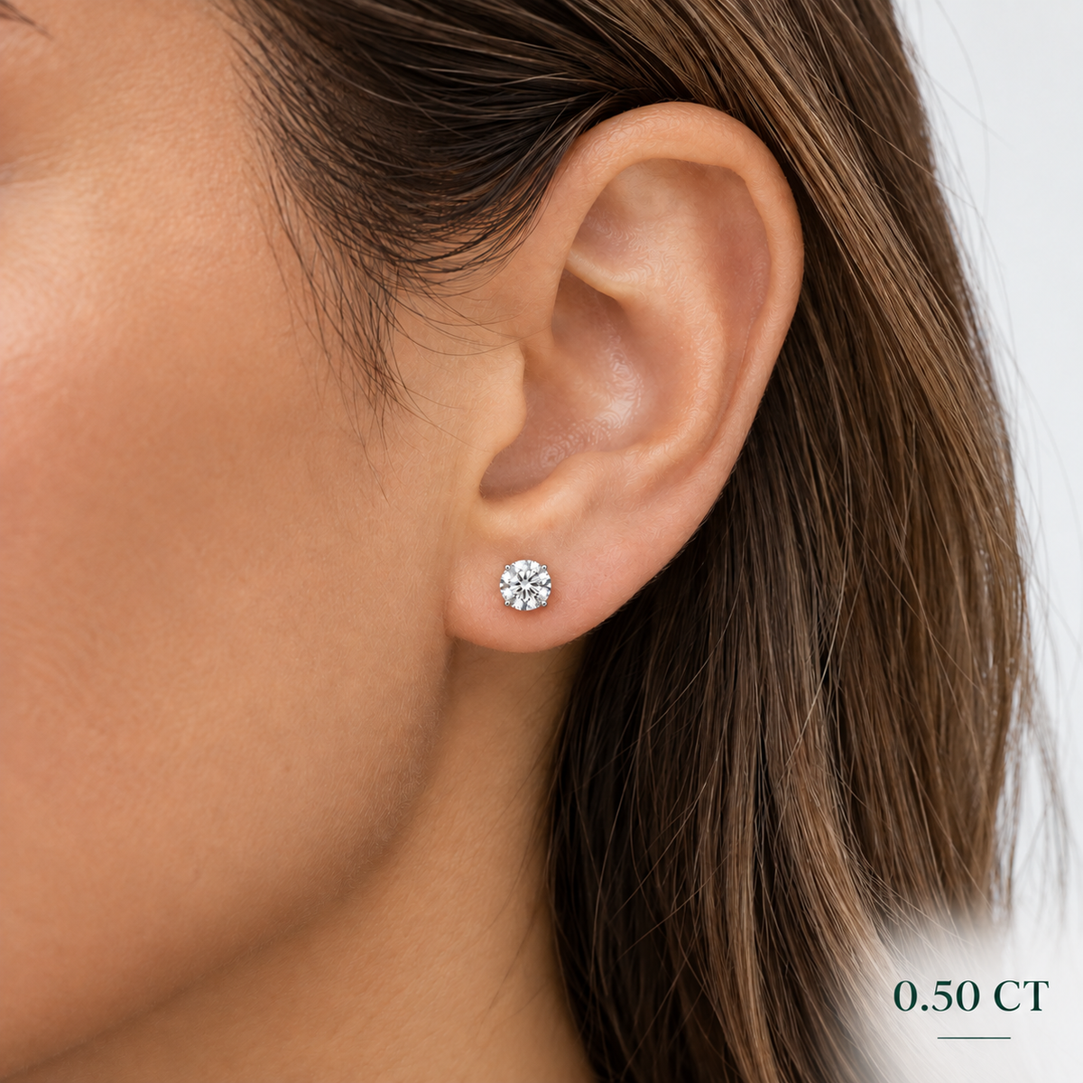 ROUND DIAMOND 4 PRONG STUD